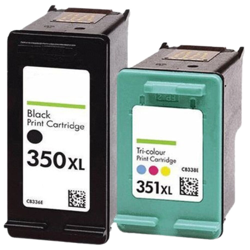 HP 350-351 XL Black & Color Compatible Cartridge Pack for HP DeskJet, OfficeJet & PhotoSmart Printers