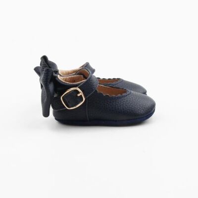 In The Navy' Dolly Shoes - Baby Soft Sole