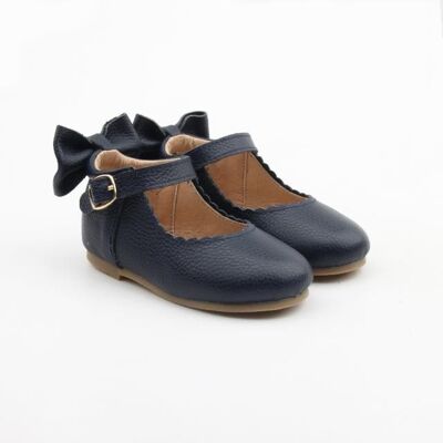 In The Navy' Dolly Shoes - Toddler Hard Sole