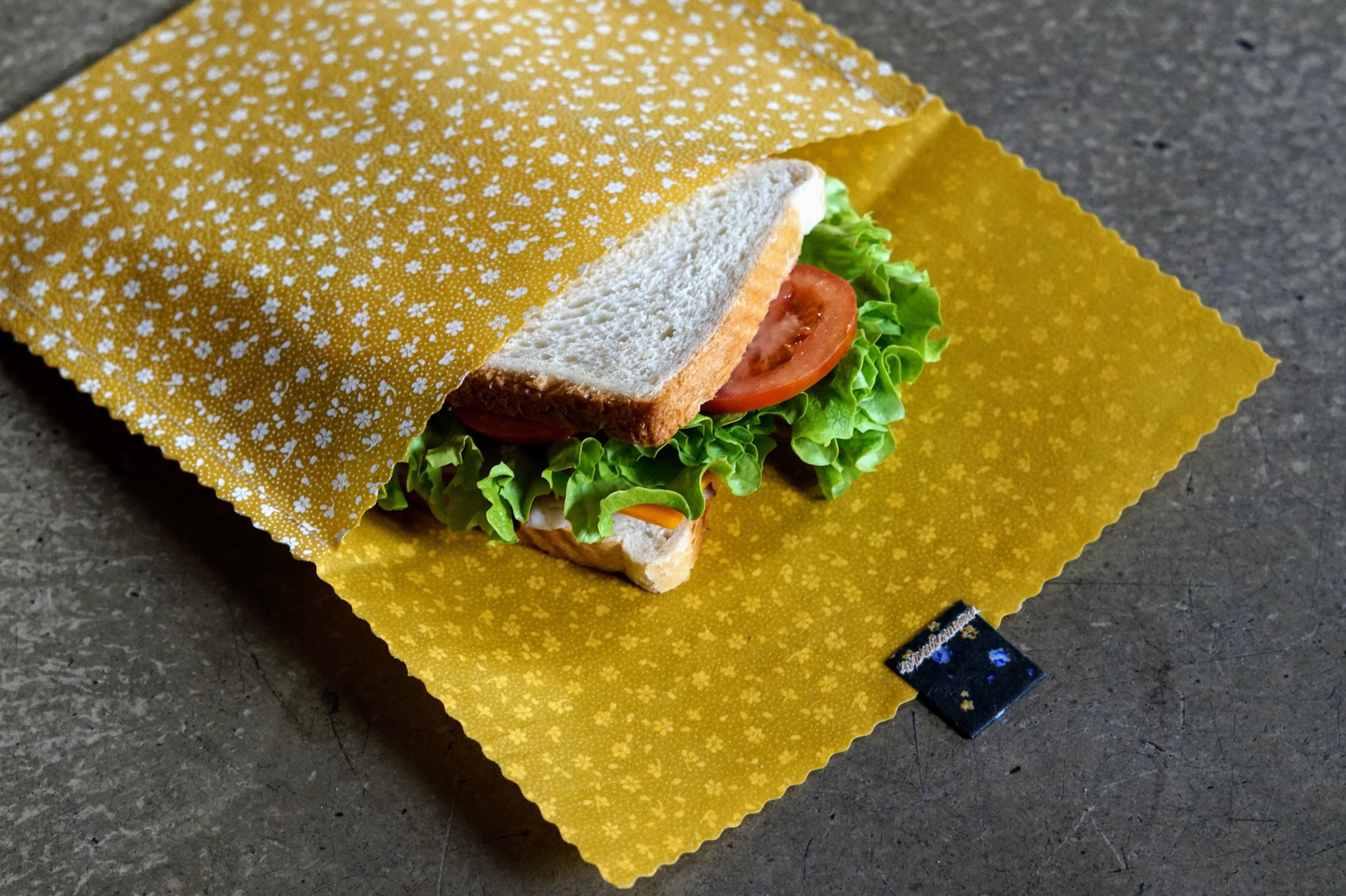 Bolsa de cera de abejas para sándwiches y refrigerios