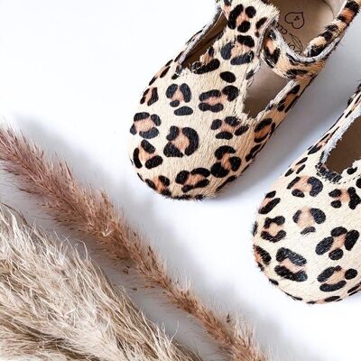 Wild One' Leopard T-bar Shoes - Toddler Hard Sole