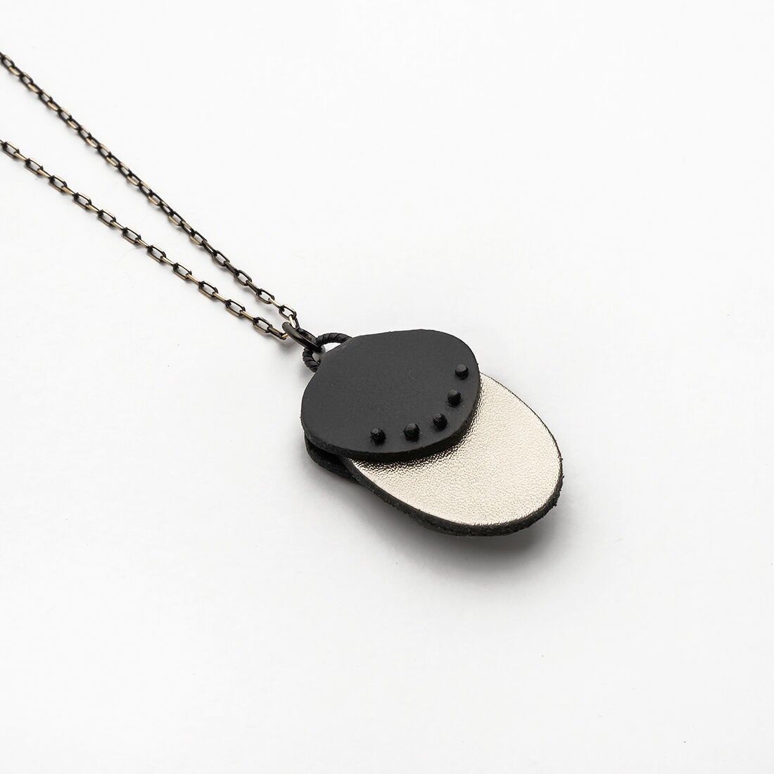 Acorn leather pendant