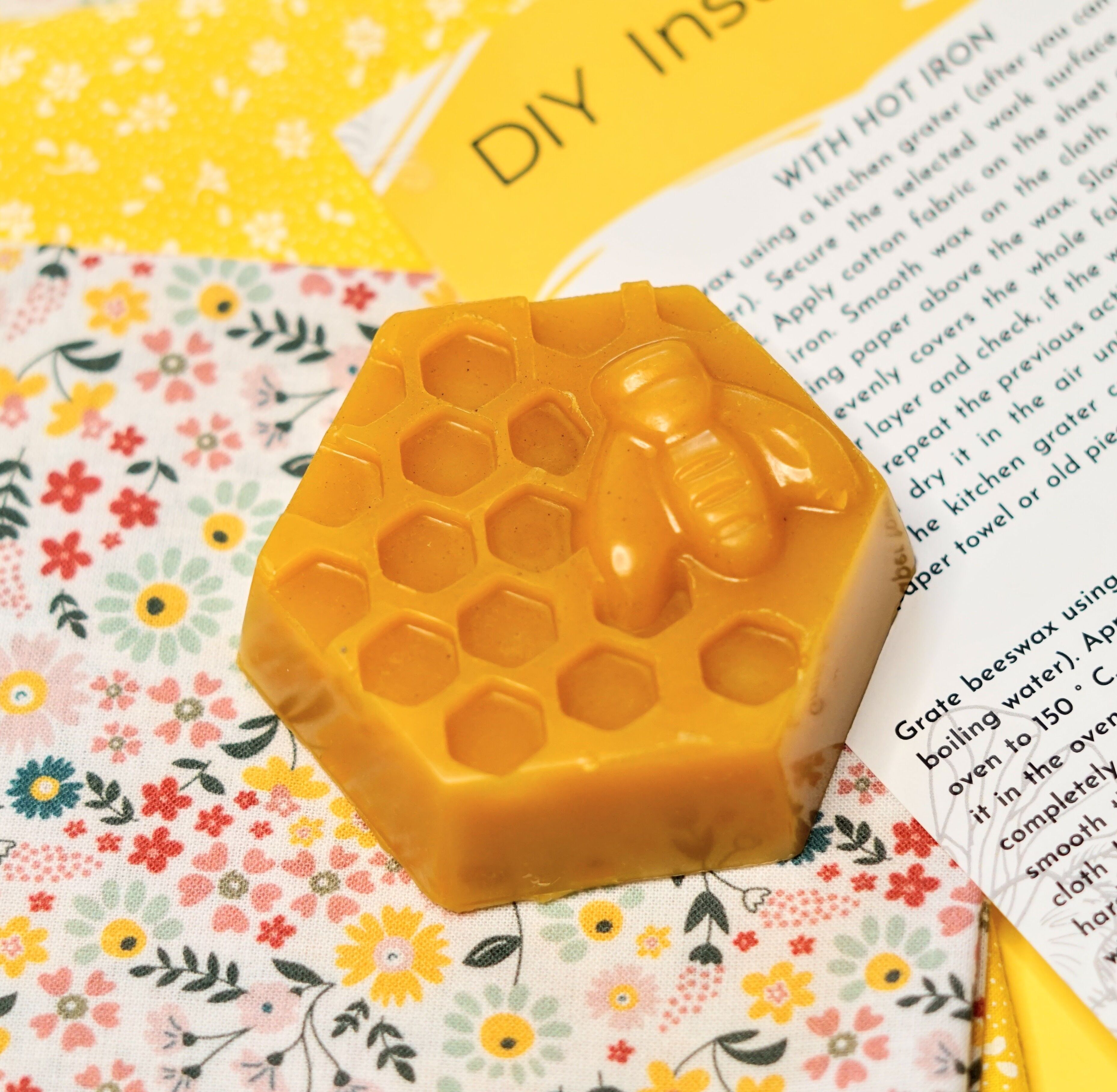 BLOQUE DE ENVOLTORIO DE ALIMENTOS CON CERA DE ABEJAS - Bloque renovador de envoltorio de cera de abejas casero