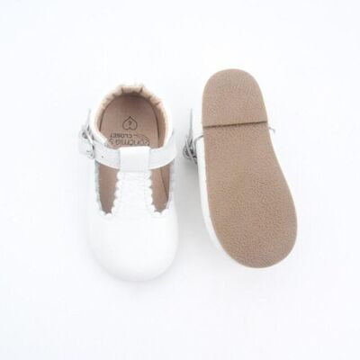 Cloud' Scalloped T-bars - Toddler Hard Sole