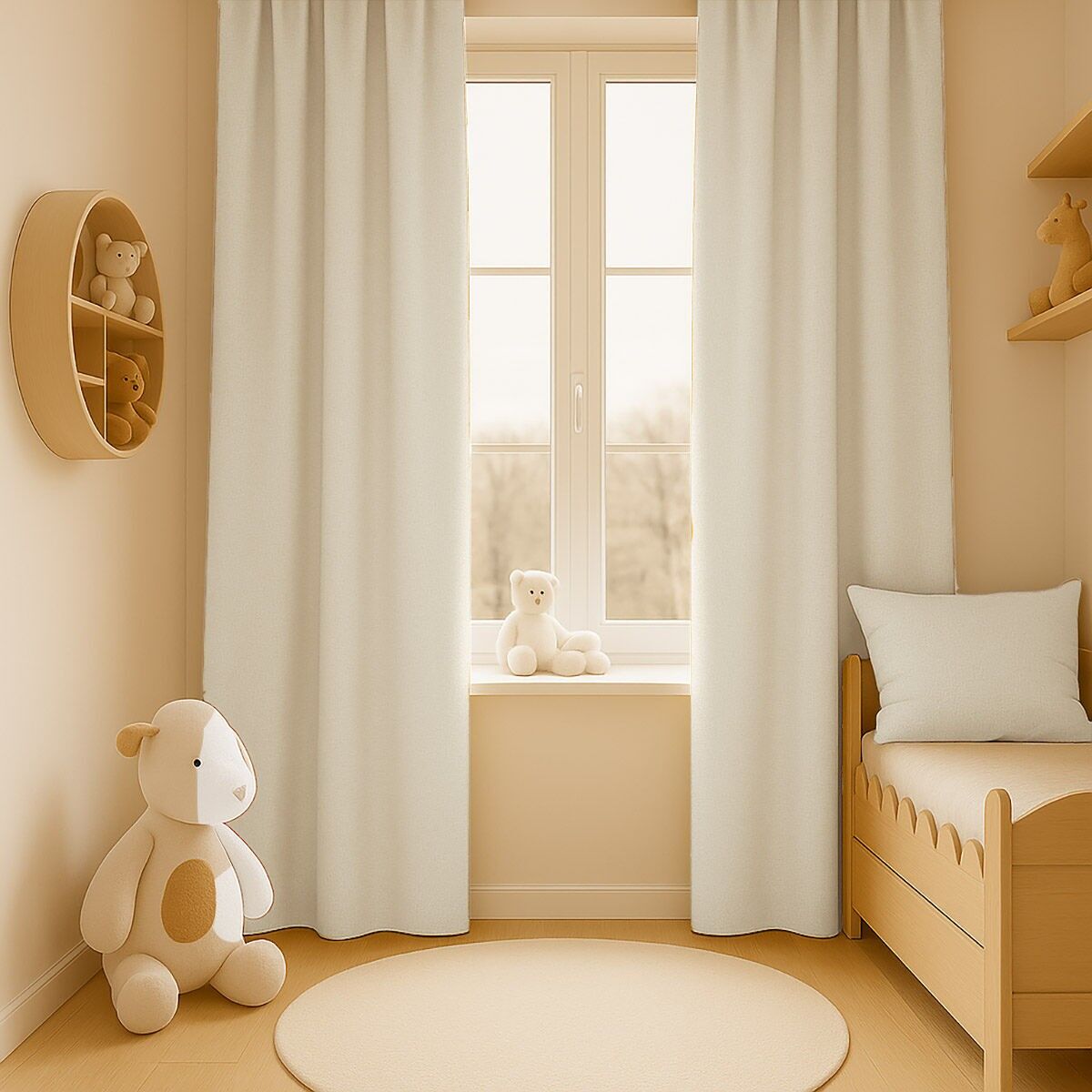 Weiße Gazevorhänge aus Bio-Baumwolle