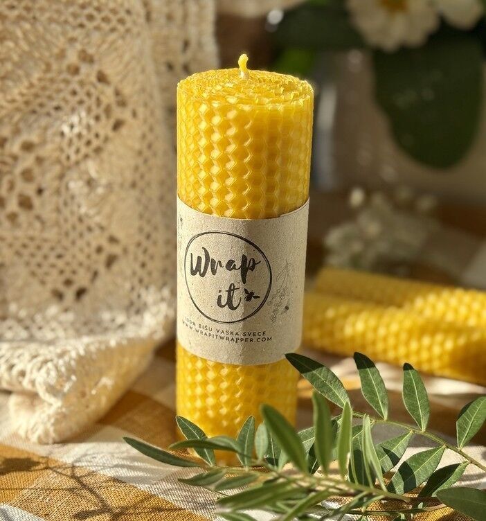 VELA DE CERA DE ABEJA 12,5 cm x 4,5 cm