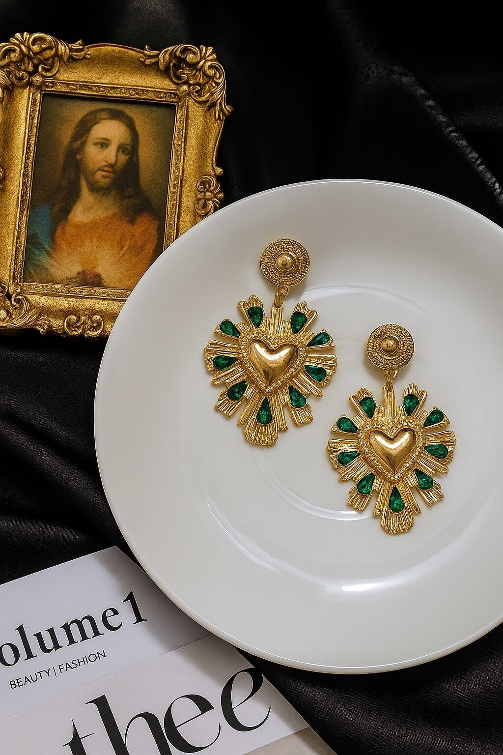 Orecchini Sacro Cuore Barocco