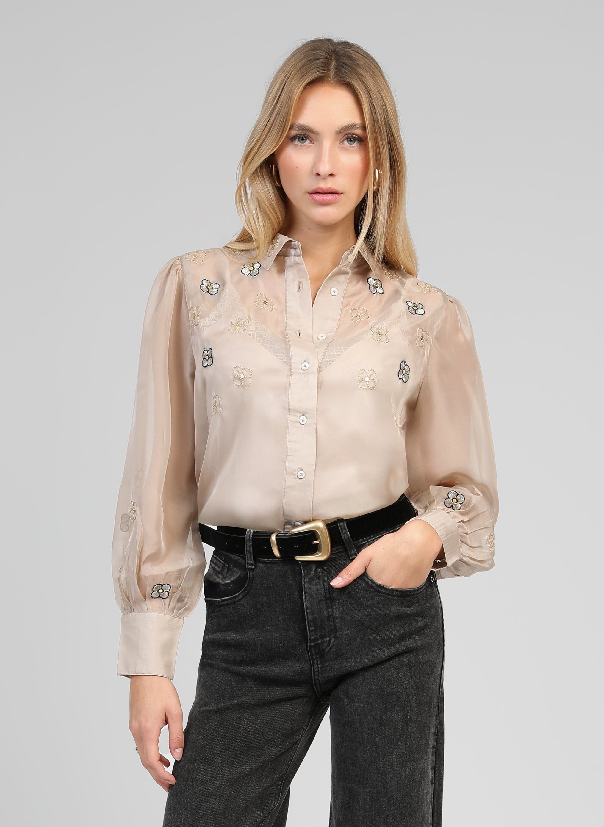 Camicia color talpa SANTONA