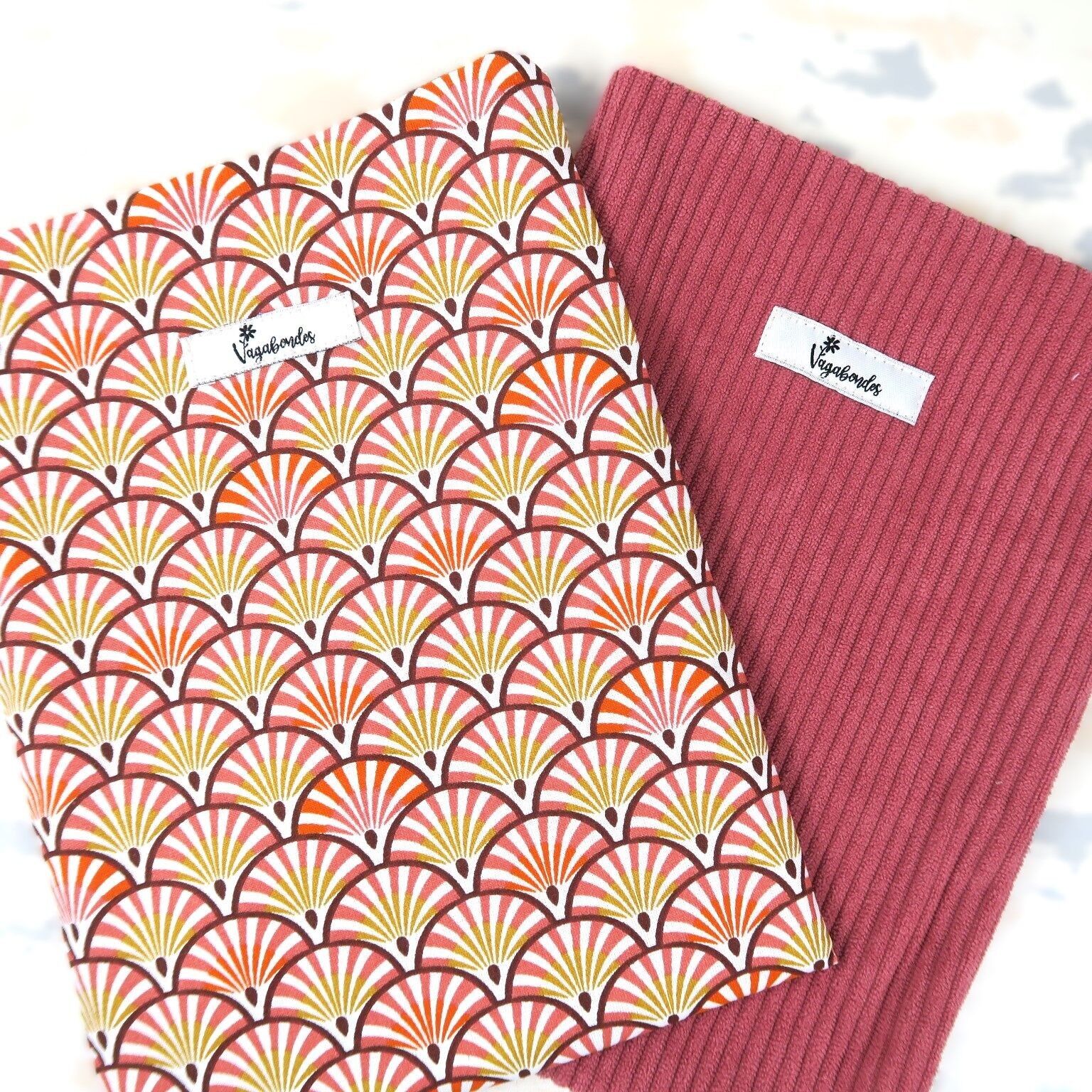 Custodia per libri - Taglia S - Velluto rosa antico e Yona