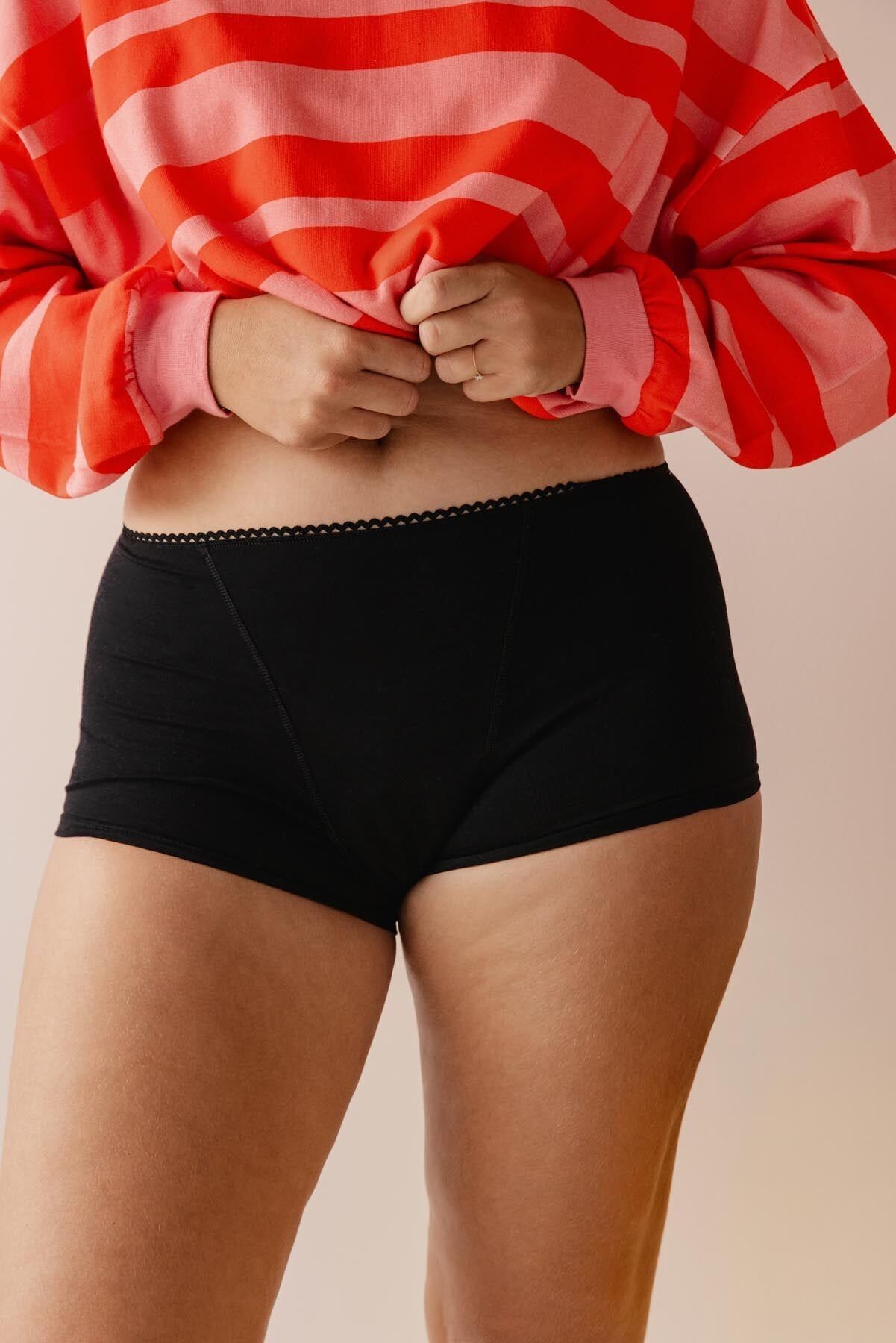 Pantaloncini mestruali - Night Flow | Pirate Black GOTS