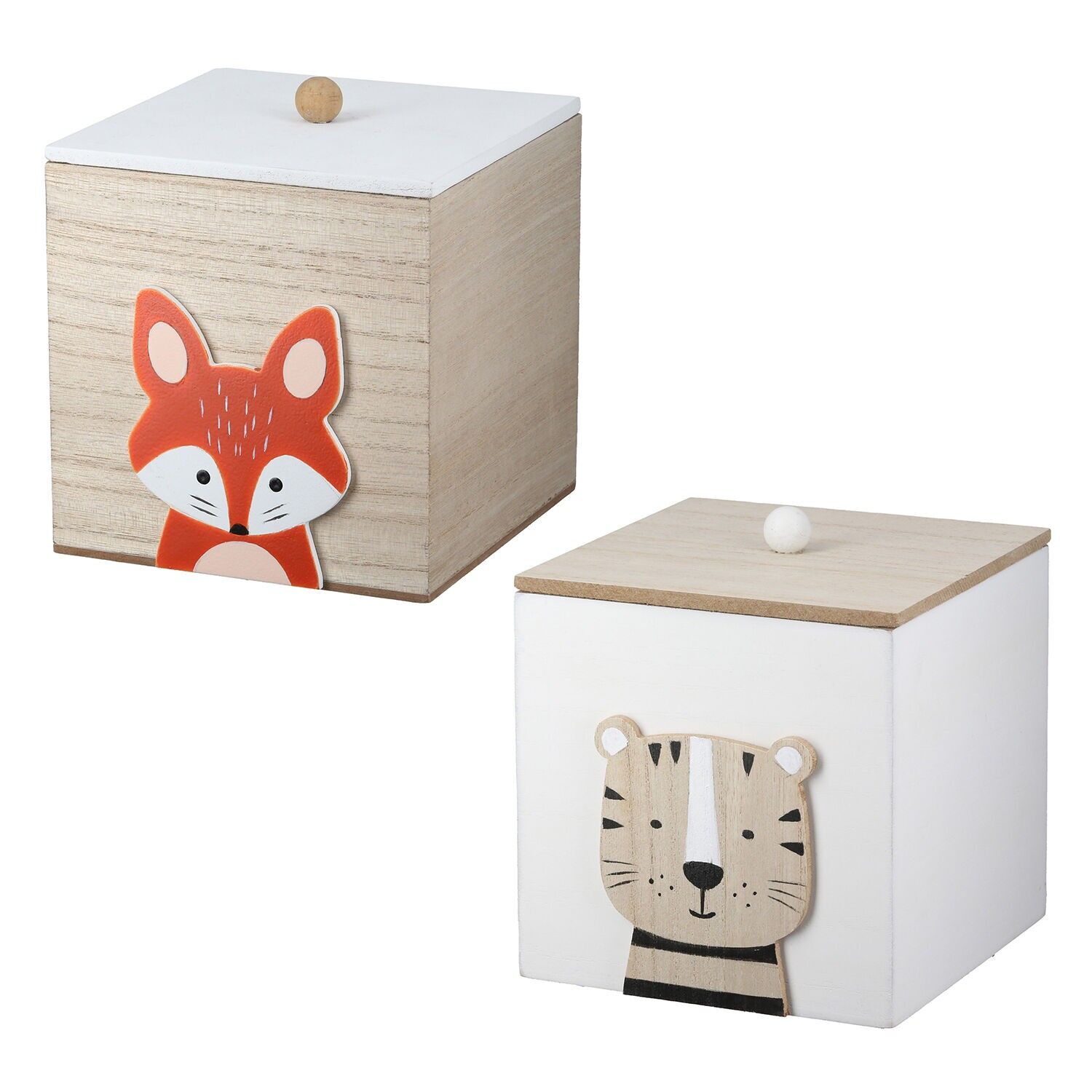 Square tin Toni & Fritz 2-sort. h. 13.5cm