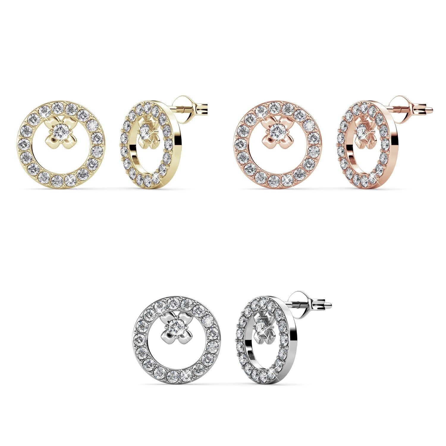 Orecchini Eliza - Argento, Oro rosa, Oro