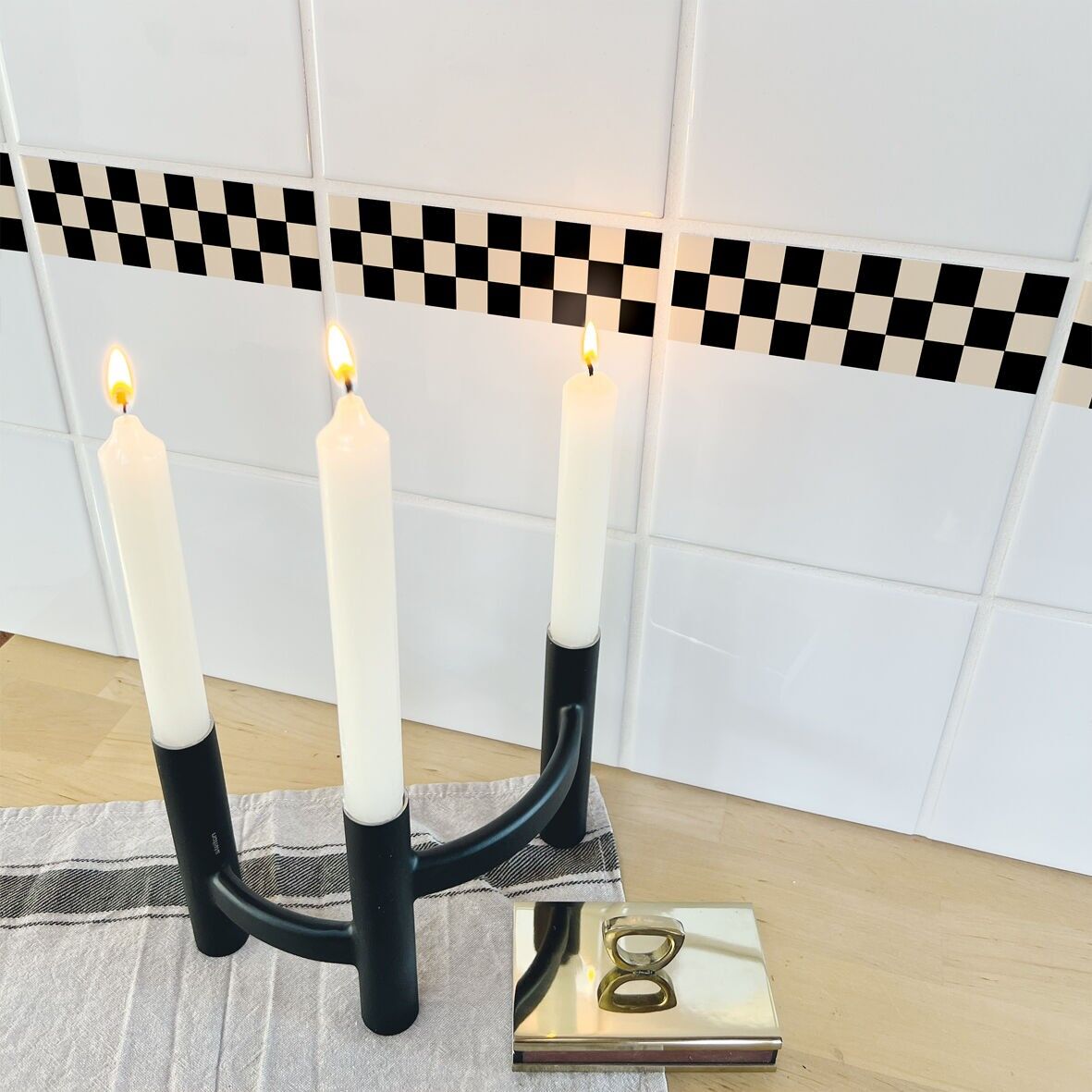 Bordüre - Chess 12 - Aufkleber für Fliesen