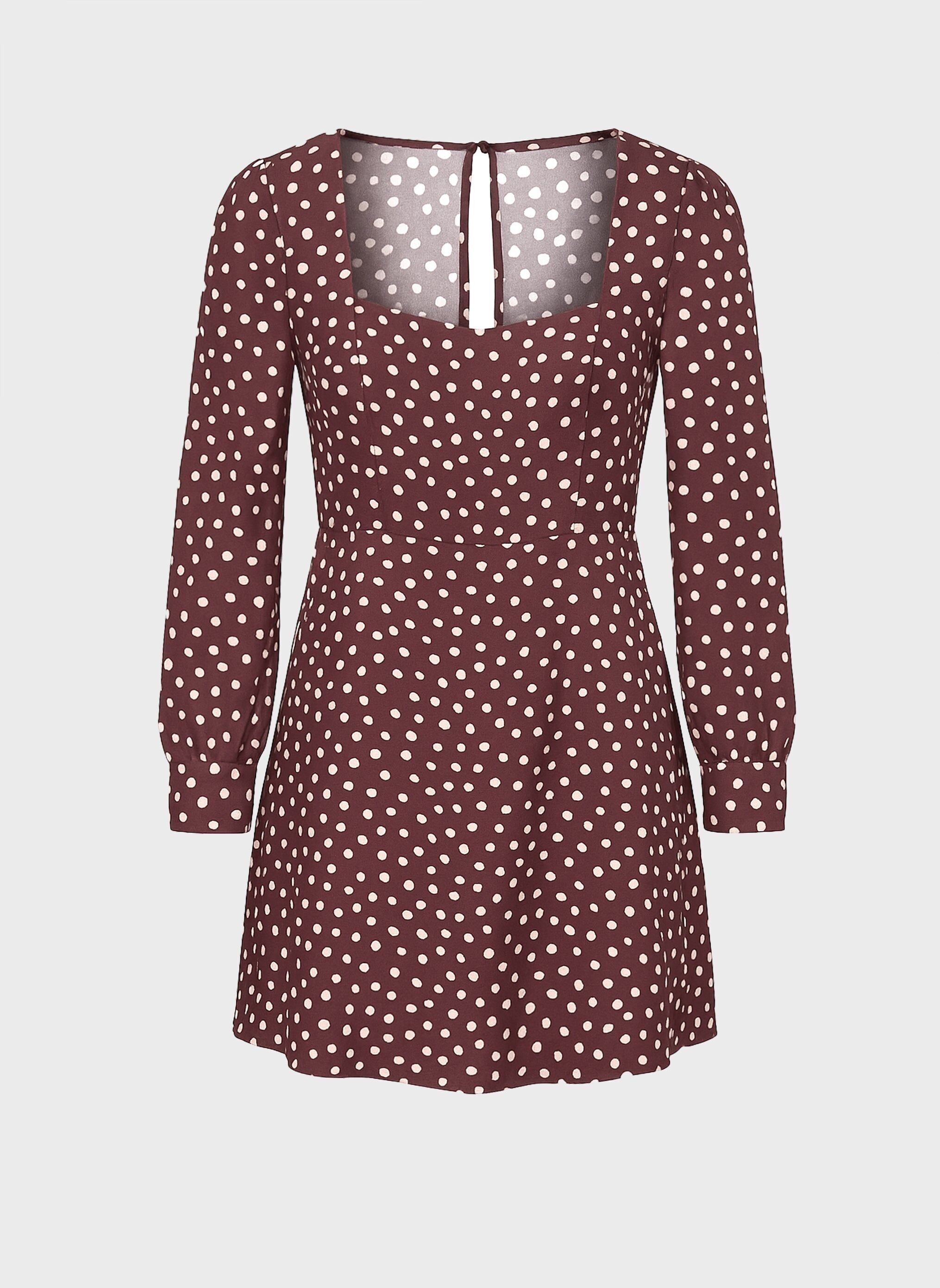 Abito corto MAWILL jakaranda color cioccolato