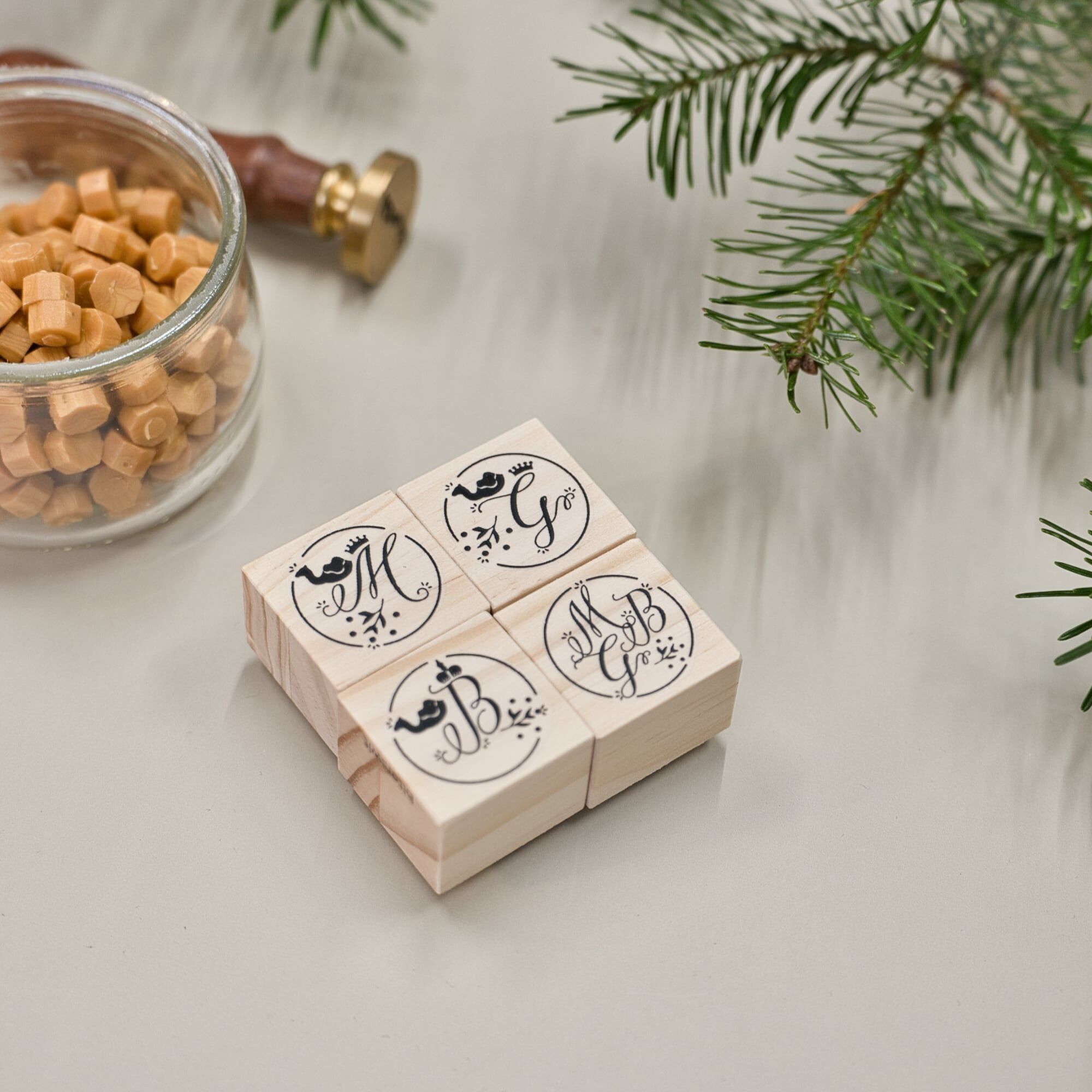 Offizieller Holzstempel der Heiligen Drei Könige zur Auswahl von Melchior, Kaspar oder Balthasar zum Verzieren von Geschenken der Heiligen Drei Könige – 2,5 cm