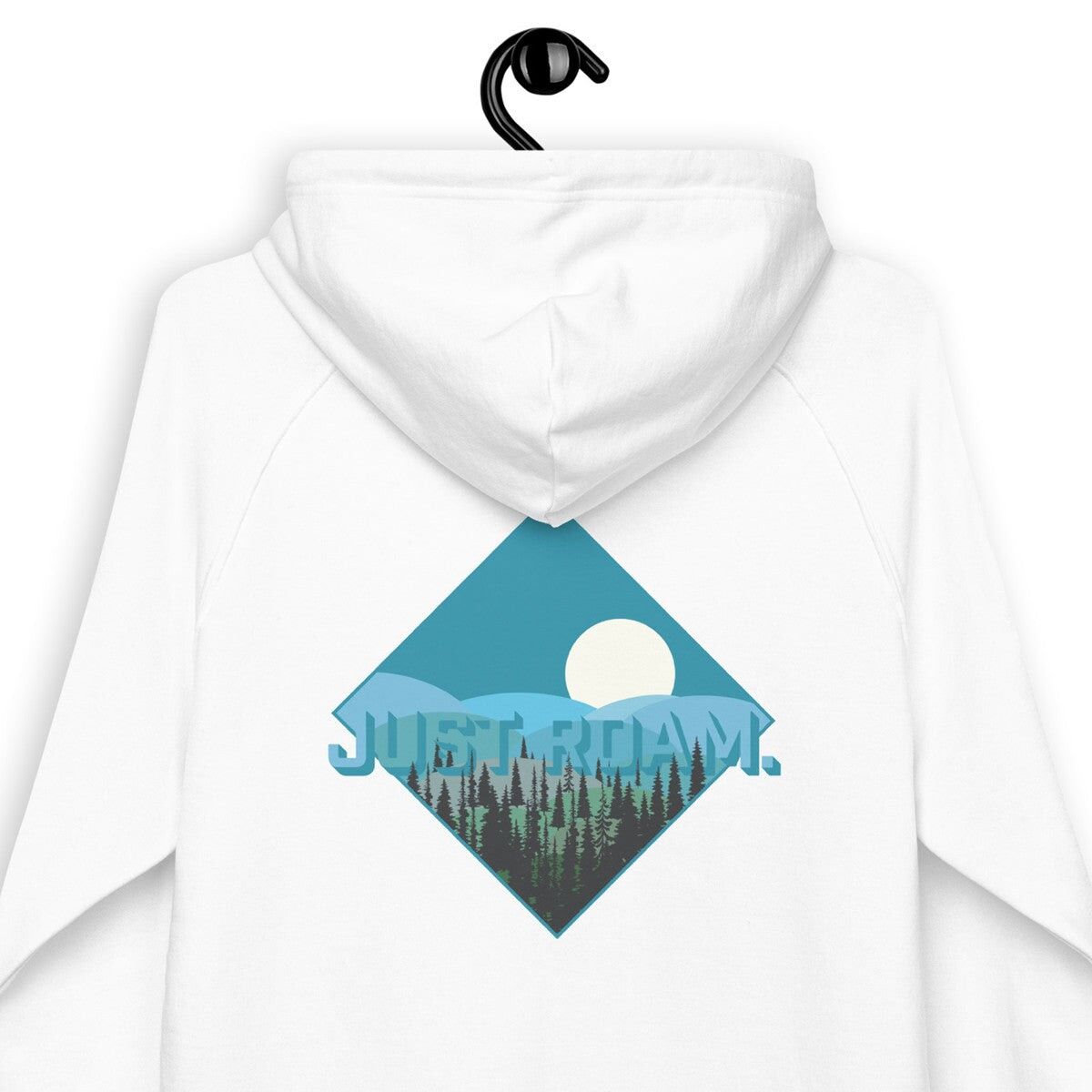 Sólo deambula.Sudadera con capucha raglán de algodón orgánico Seeker