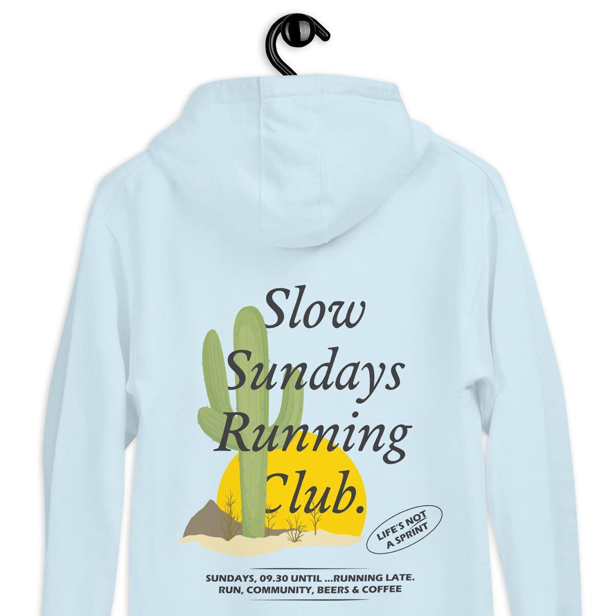 Felpa con cappuccio in misto cotone Cactus Slow Sundays Running Club
