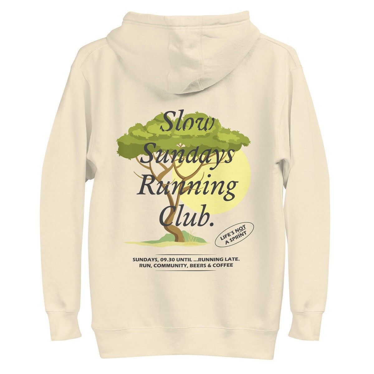 Felpa con cappuccio in misto cotone Savannah Slow Sundays Running Club