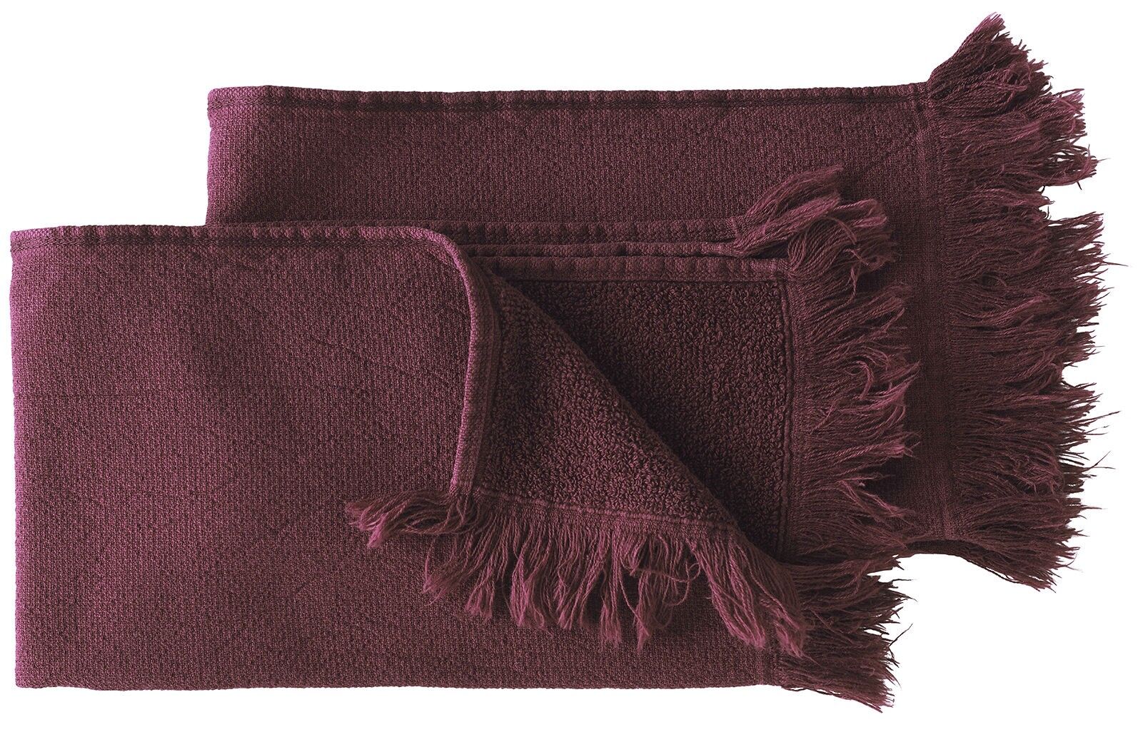 Set di 2 asciugamani per ospiti Luna Wine 50 x 30