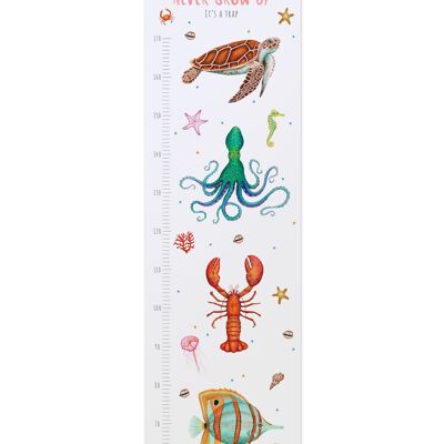 Kids Growth chart sea animals coral