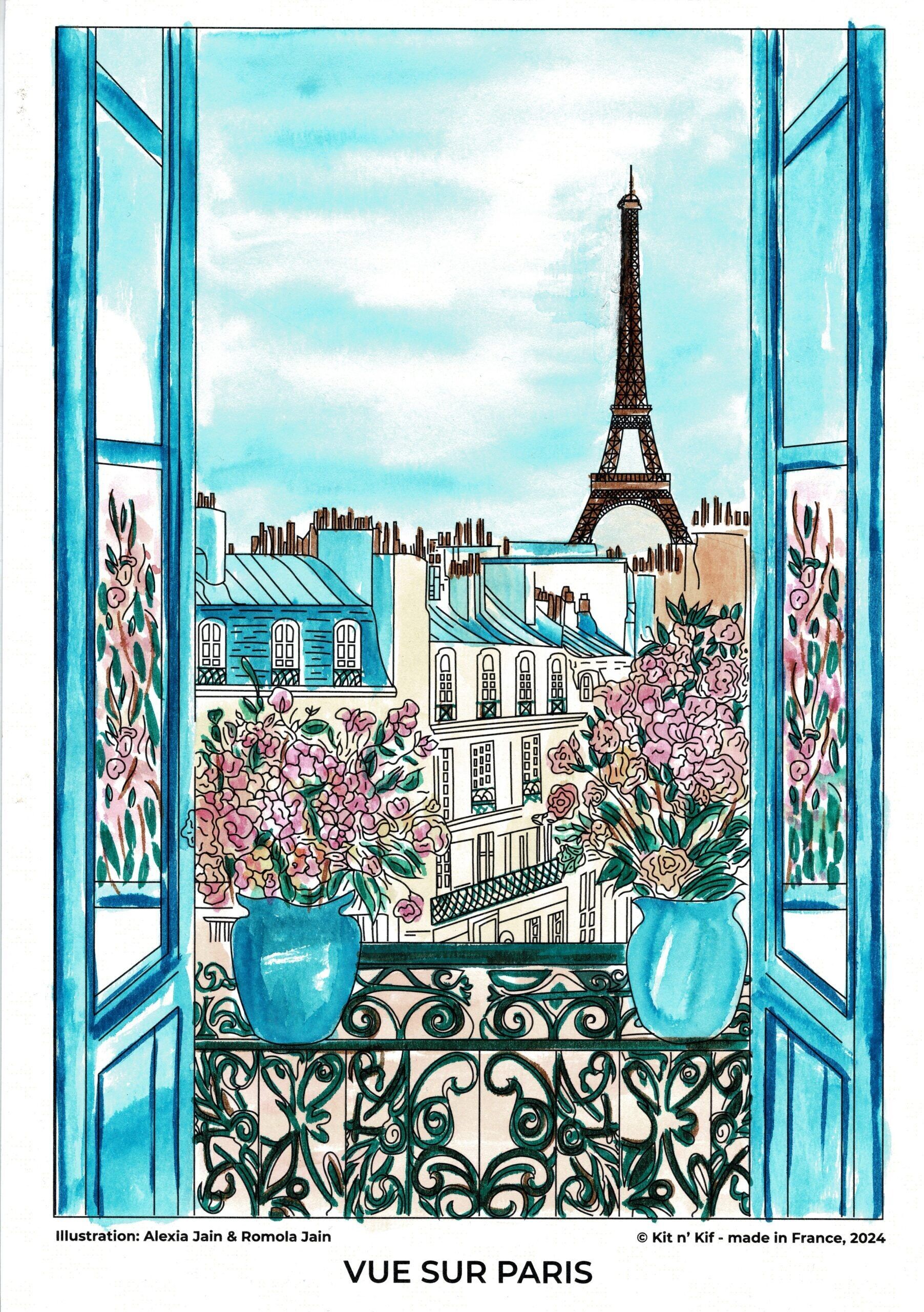 Poster A4 "VEDUTE DI PARIGI" (multi-tecnica)