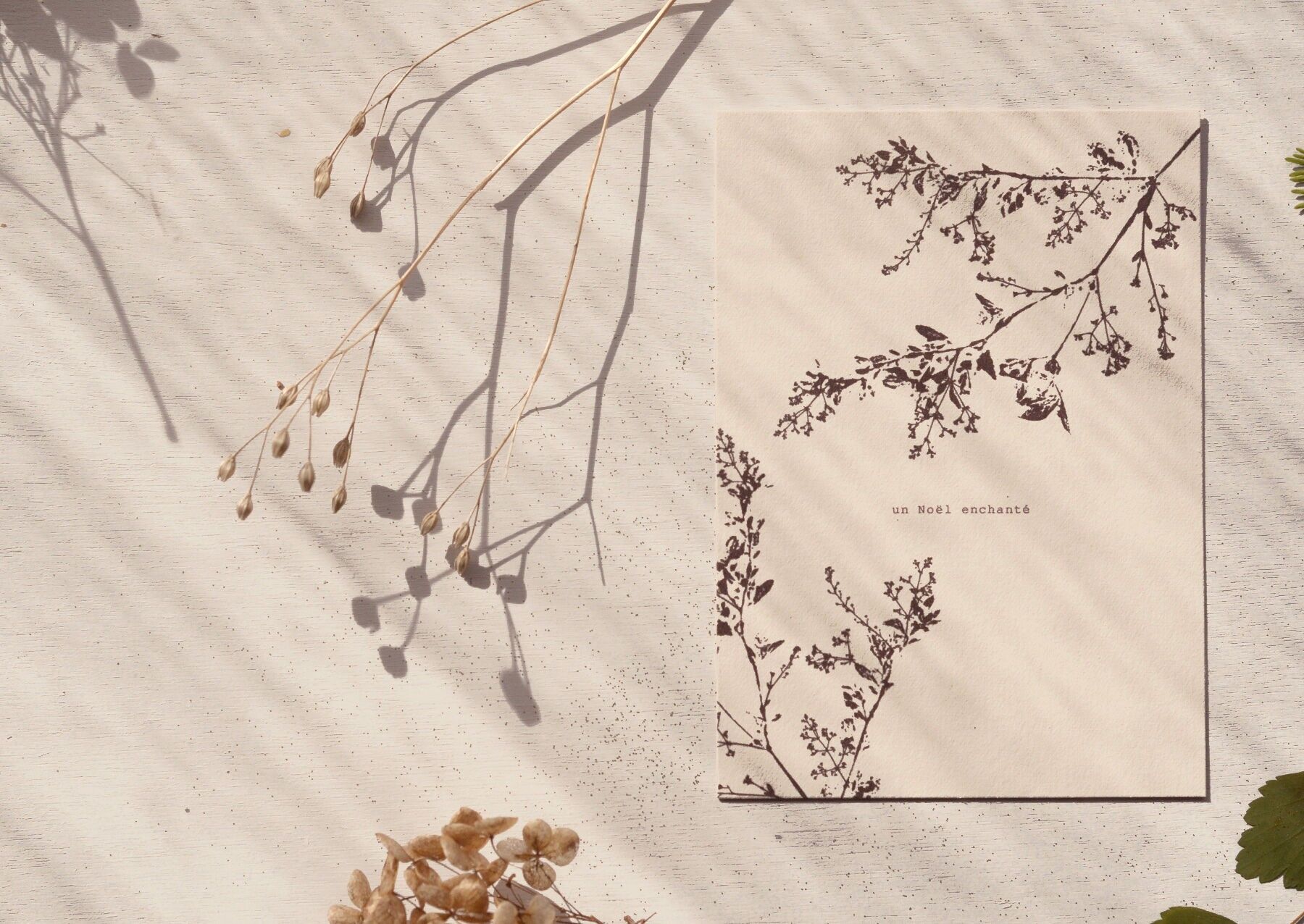 Biglietto di Natale - illustrazione di una pianta • A6 (busta inclusa)