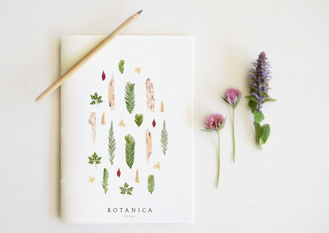 "Winter" handmade notebook • Botanica collection • A5