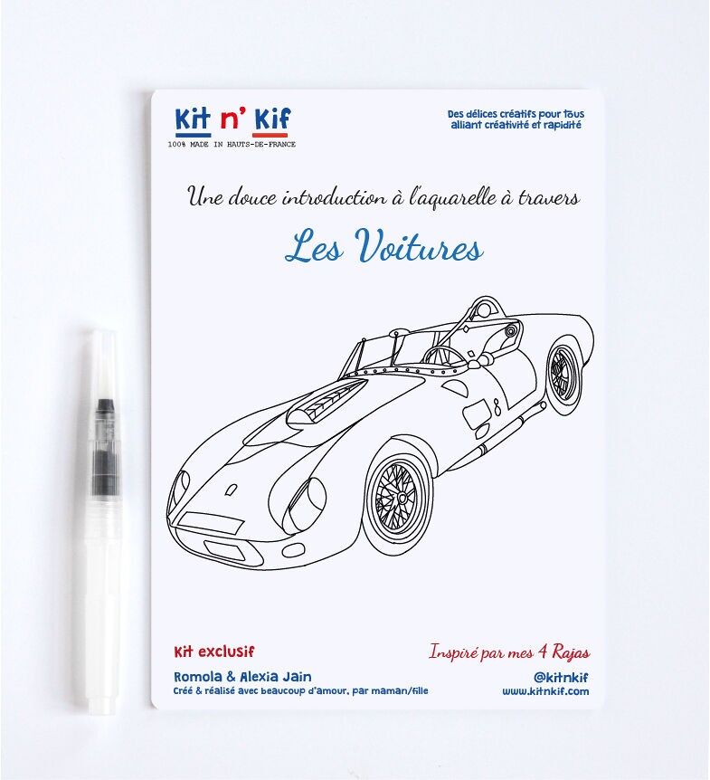 Exklusives Aquarell-Set – Autos