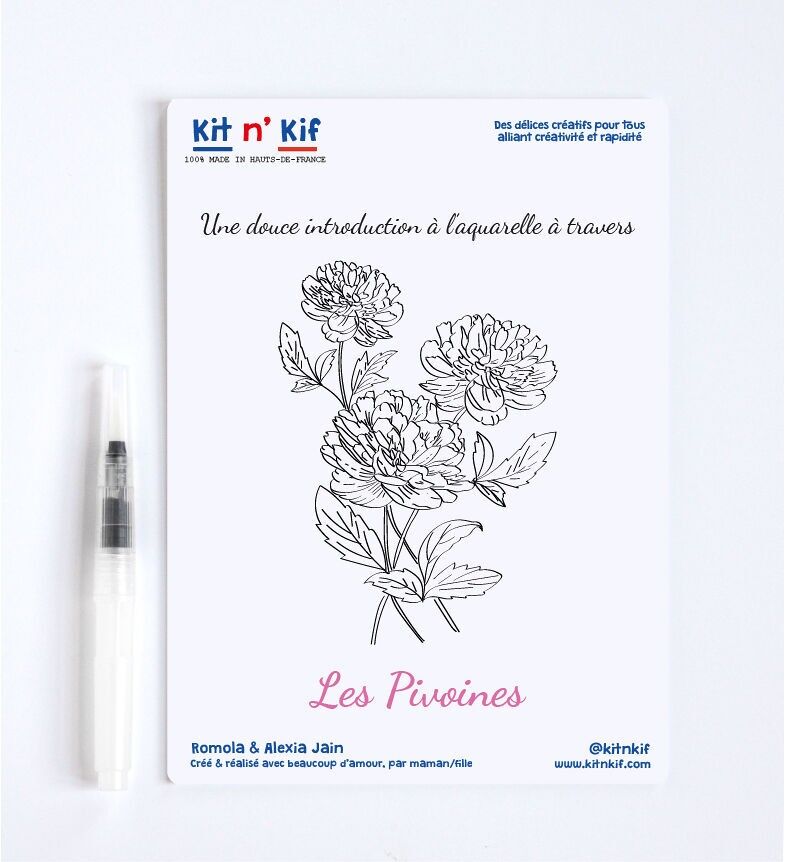 Aquarell-Set – Pfingstrosen