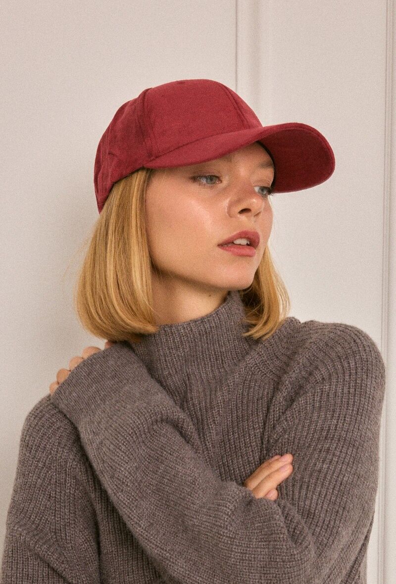 Cappellino in pelle scamosciata MJ301HK
