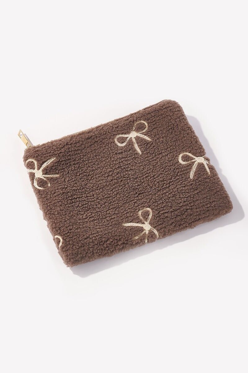 Teddy Makeup Bag with Bow Tie CY230JH