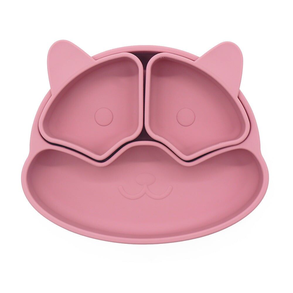 Silicone Plate with Removable Compartments and Suction Cup - Puppy Plate