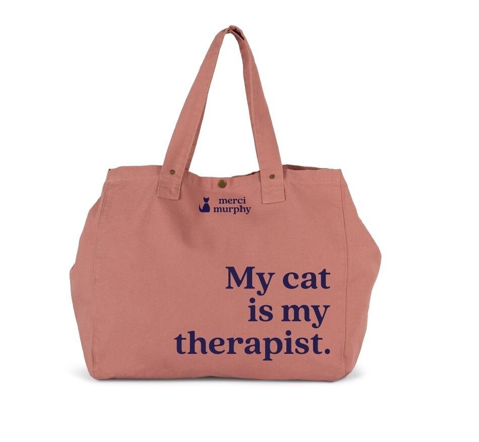 Maxi cabas - rose - My cat is my therapist
