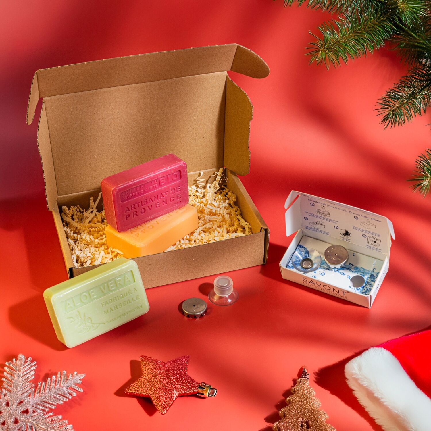 Christmas Bundle "Family Comfort Zone" | 3x Protector Edition Seifenhalter & 3x Marseille Seife