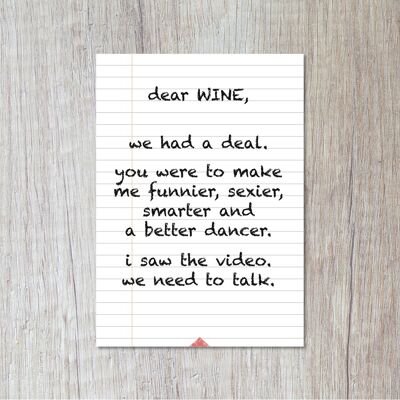 Dear Wine ..