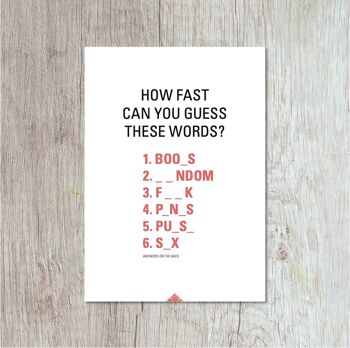 À quelle vitesse pouvez-vous deviner ces mots ?