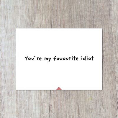 Tu es mon idiot préféré.