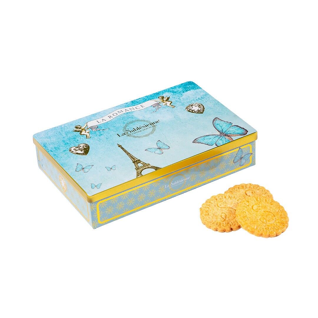 Salted caramel shortbread cookies - "Romance" metal box 150 g