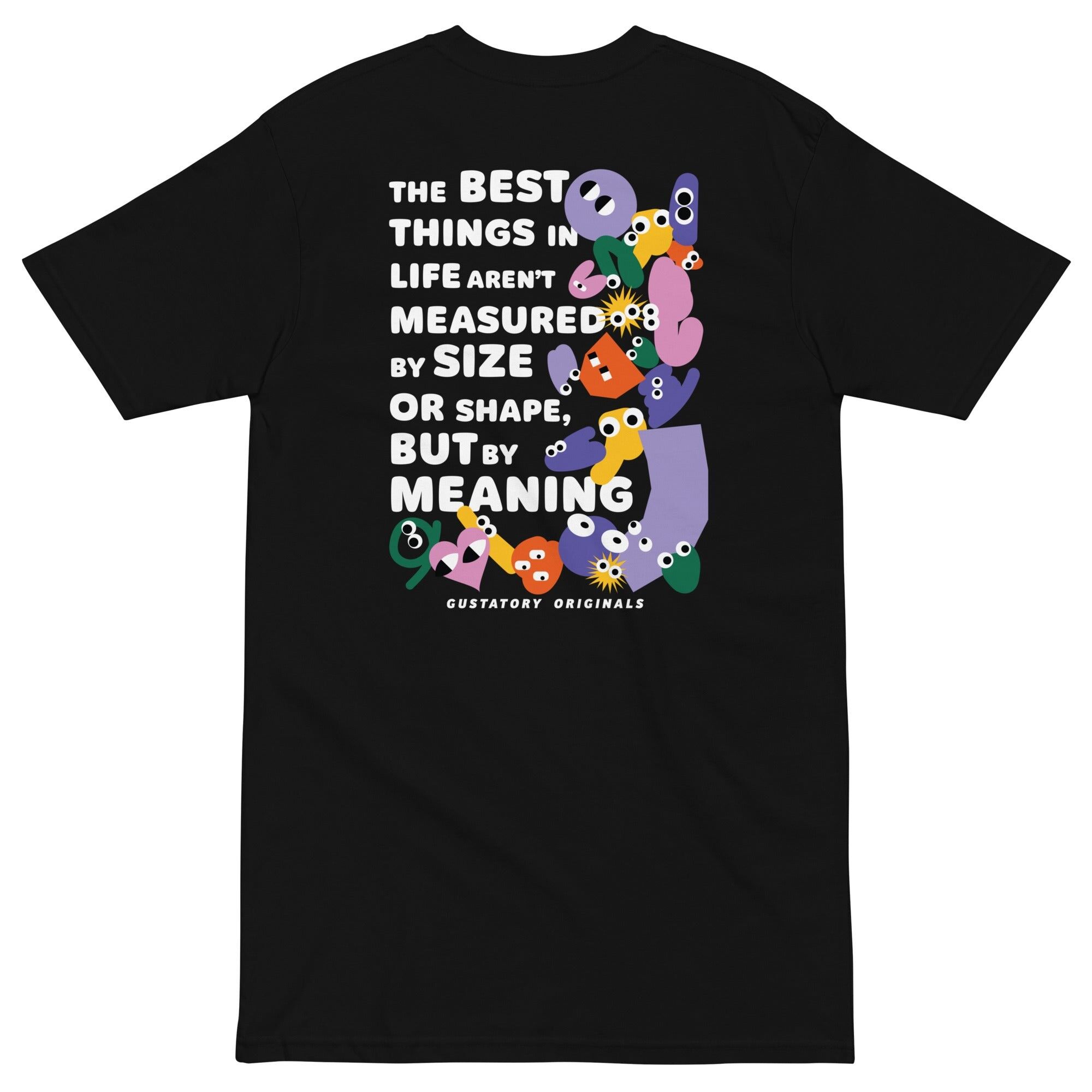 GUSTATORY Originals Forme e Dimensioni T-shirt ricamata in cotone pesante