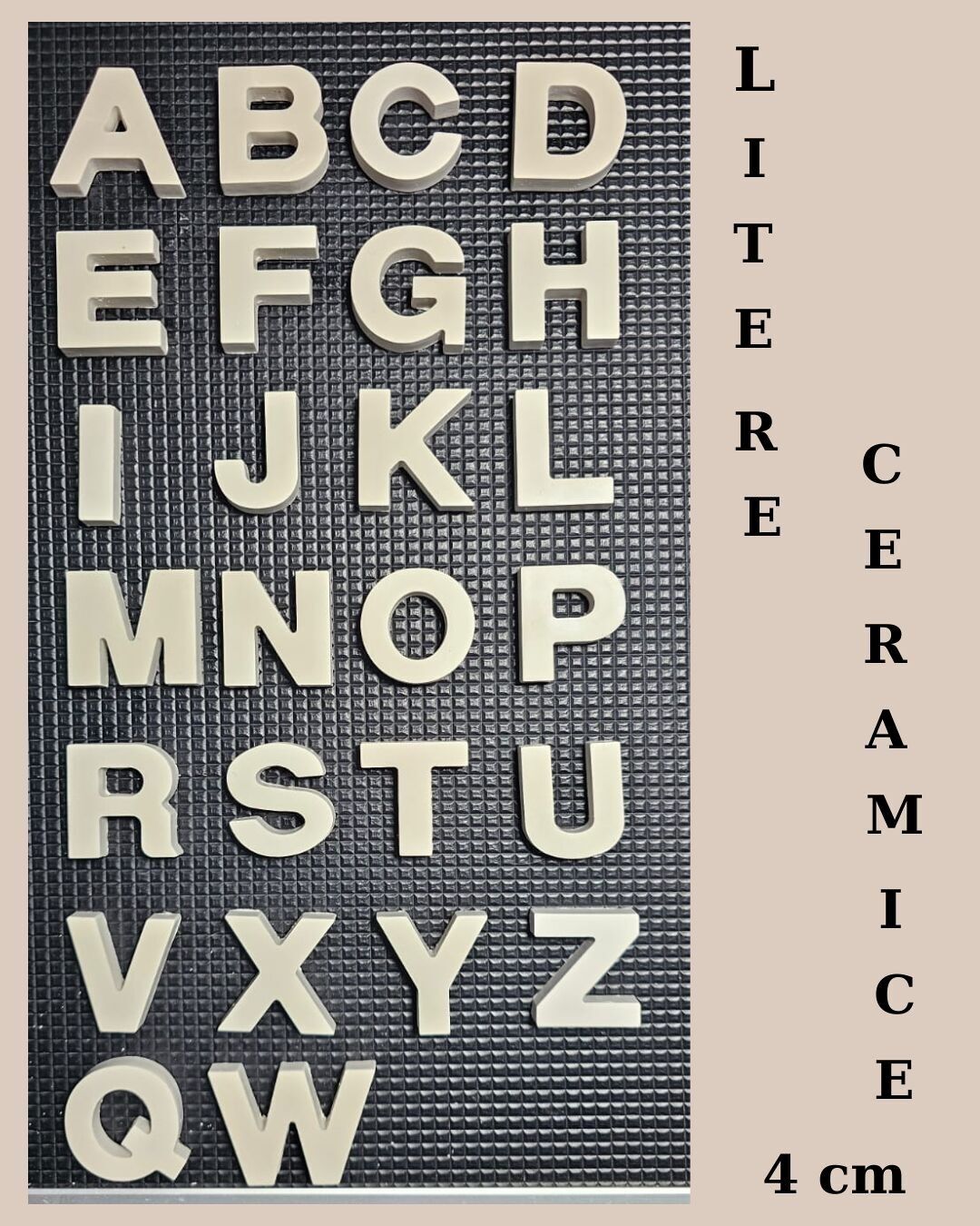 Ceramic letters and numbers set - 4 cm - Deco Dio Studio -