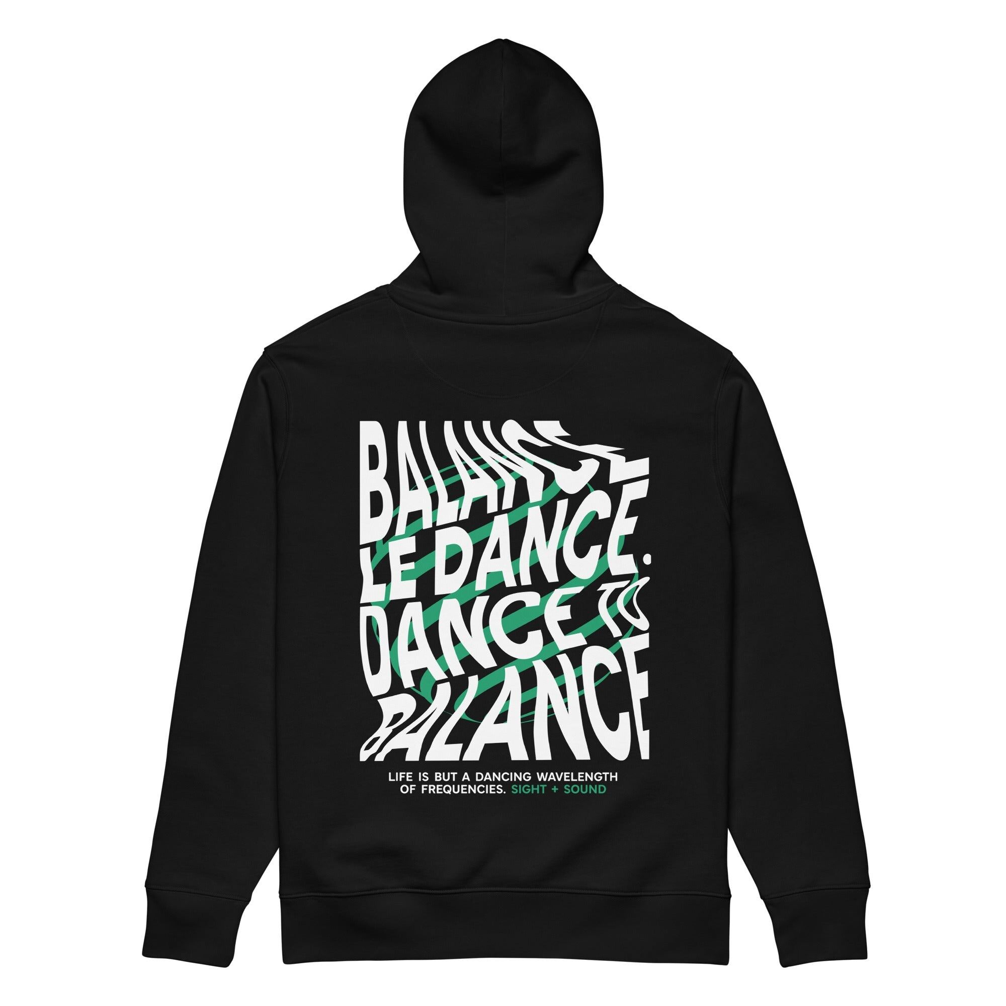 Balance Le Dance DISCO!Felpa con cappuccio pesante ricamata in cotone biologico