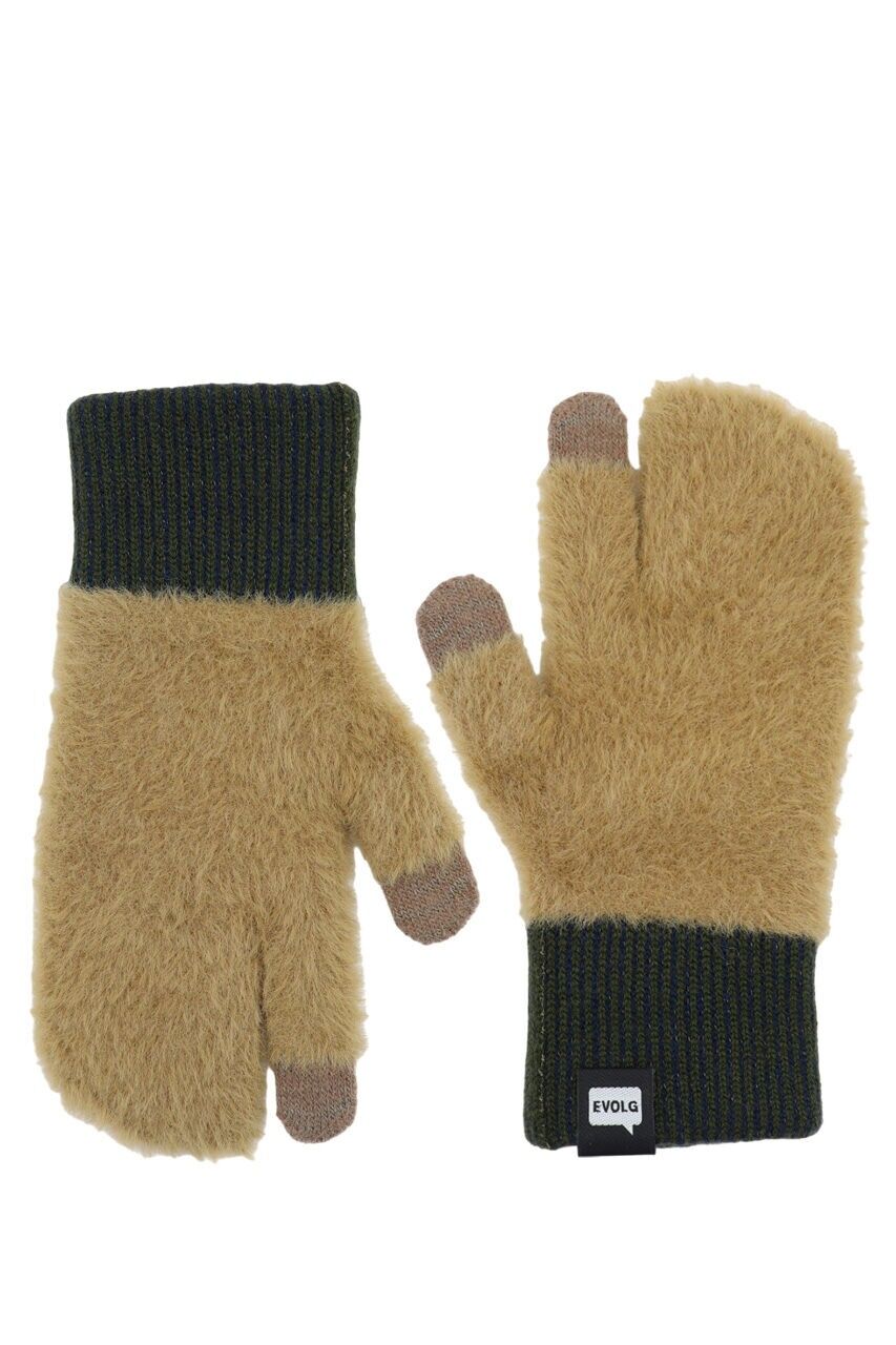 Guanti in lana touchscreen Elpis Camel