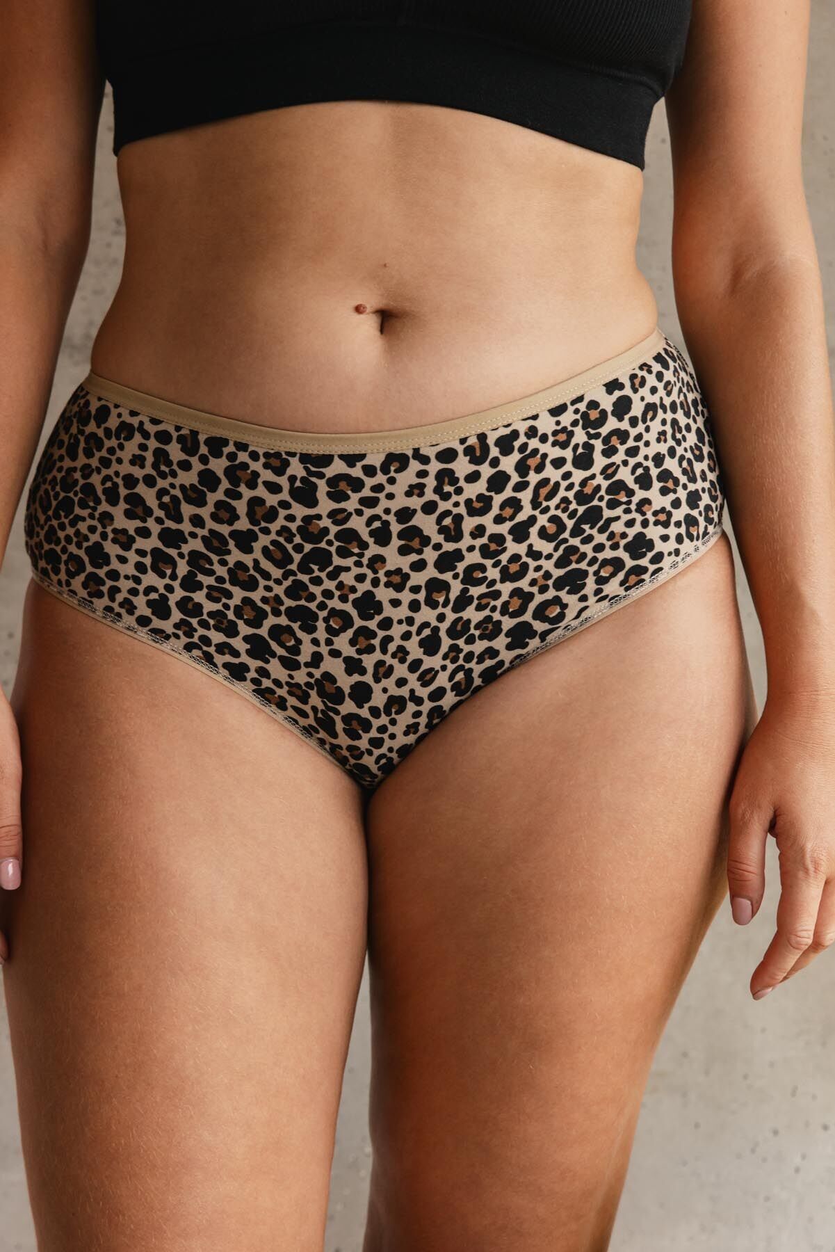 Slip tanga in cotone biologico - Leopardo