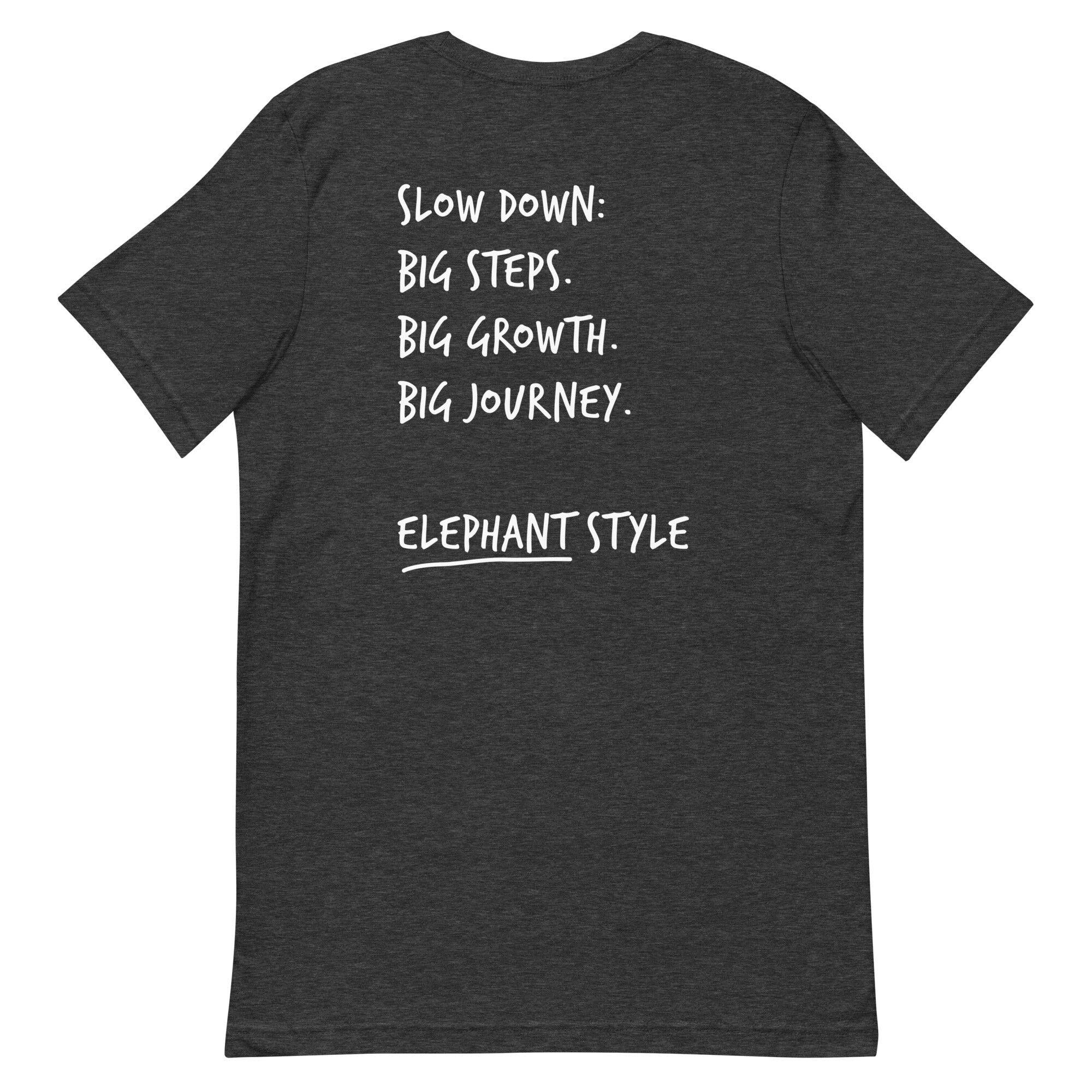 Maglietta ricamata in cotone con le aspirazioni dell'elefante dell'oceano