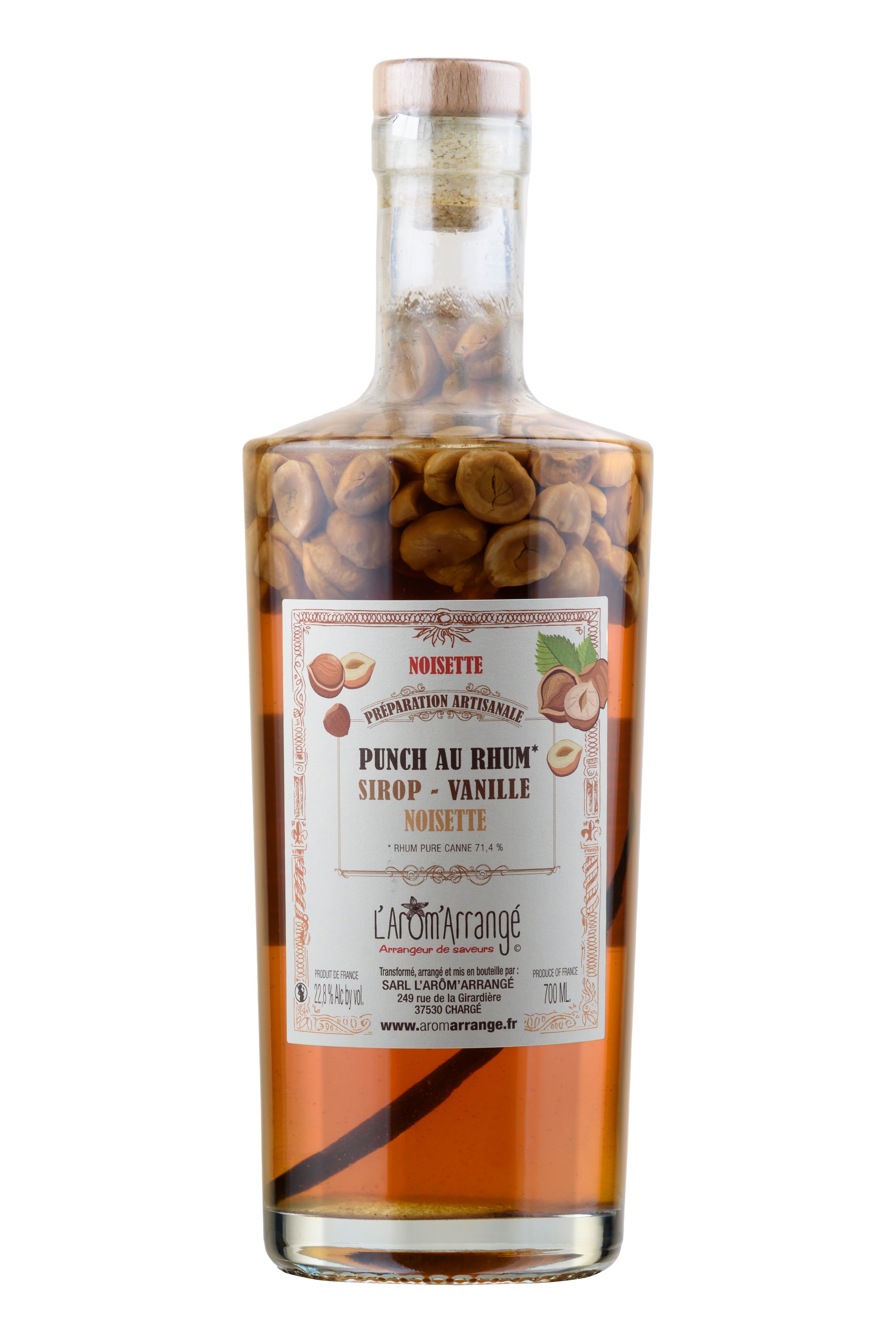 Roasted Hazelnut Rum Punch – 70cl – Handcrafted in Amboise
