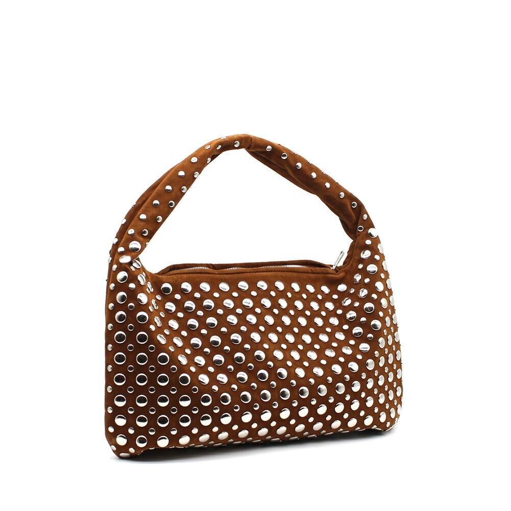 Weiche Schultertasche mit Nieten