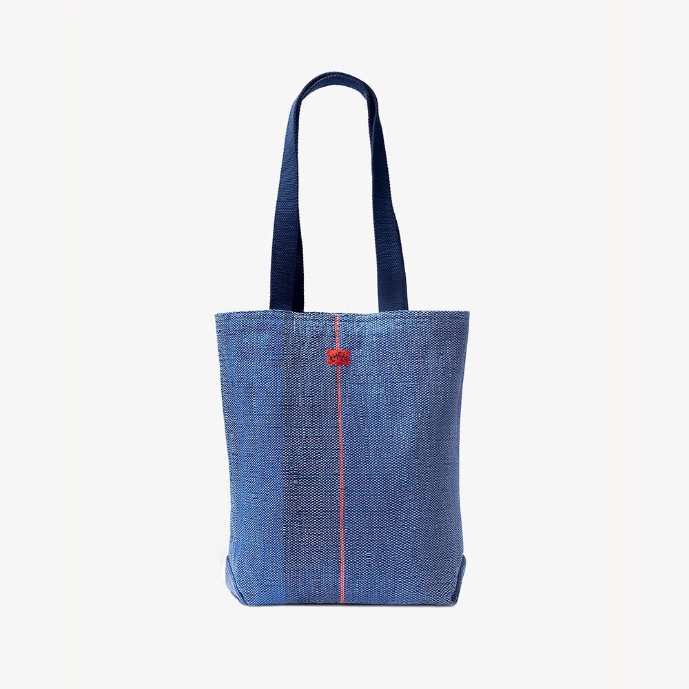 Blaue Shopper-Tasche aus recyceltem Kunststoff