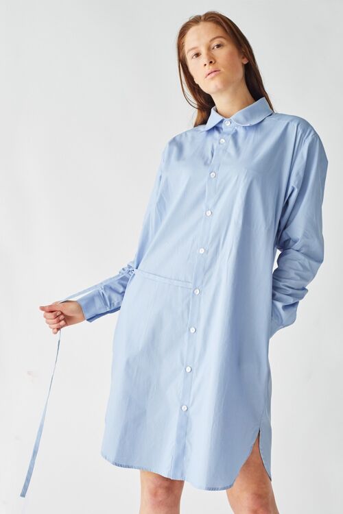 Shirt dress 'Axl' with asymmetric drawstring, package of 3