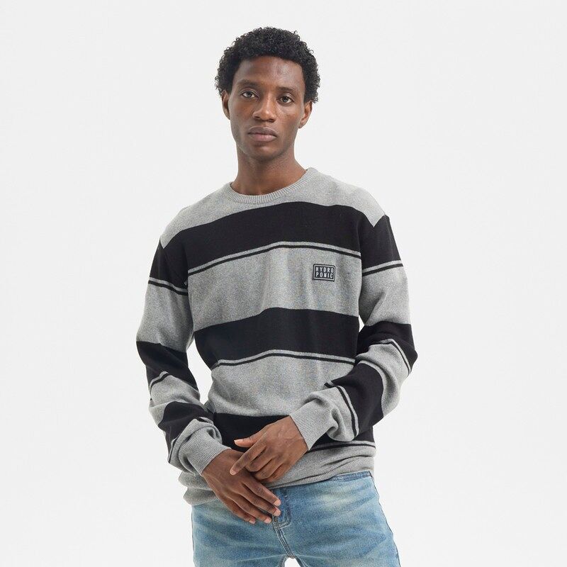 DRONE KN 01-HEATHER GREY/BLACK