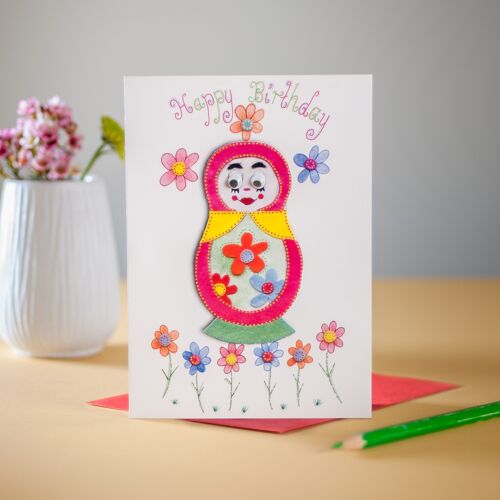 Rosie the Russian Doll Greetings Card